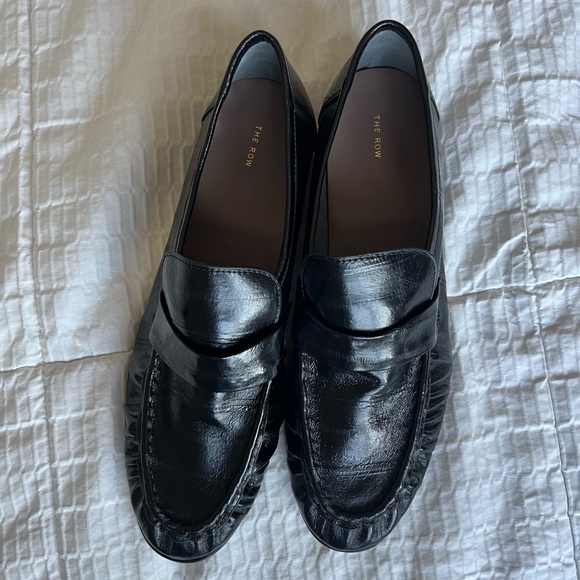 The Row Eel Skin Black Loafers - Picture 3 of 9